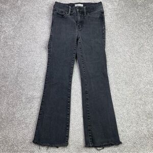 Madewell Jeans Women's 26 Black Cali-Demi Boot Cropped Mid-Rise Stretch NA934